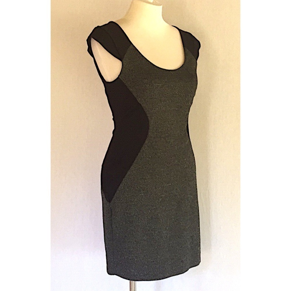 Express Illusion Color Block Stretch Knit Dress - image 1